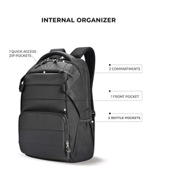 Gear Aspire 3 19"/35L Large Faux Leather Water Resistant Laptop Backpack | Casual Backpack | Daypack | Travel Backpack | College Bag For Men/Women (Brown - Brown)