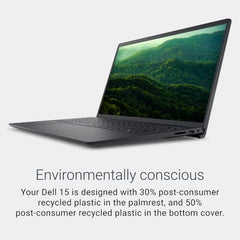 Dell 15 (Previously Inspiron), R5-7520U Processor, 8GB LPDDR5 RAM, 512GB SSD, FHD 15.6"/39.62 cm Display, Windows 11 Home, Carbon Black, 1.63kg, Standard Keyboard, 15 Month McAfee, Thin & Light Laptop