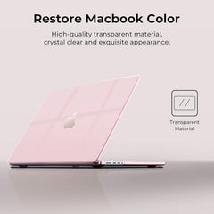 EooCoo Case for MacBook Air 15 inch M5 M4 M3 M2 2026-2023, Sparkly Clear