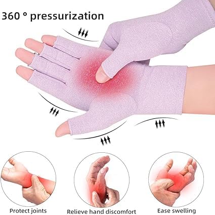 MOMISY Arthritis Gloves (Purple, L)