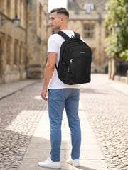 COSMUS Medium Size Multipurpose Laptop Backpack Bag Madison 33L Waterproof Bag With Laptop Compartment (Black)