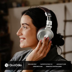 OneOdio Wireless Bluetooth Headphone, Minimum Latency for Gaming, DJ Mixing (Clear)