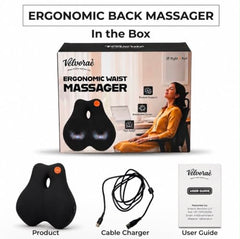Velvorae Ergonomic Back Massager with Back Support Cushion
