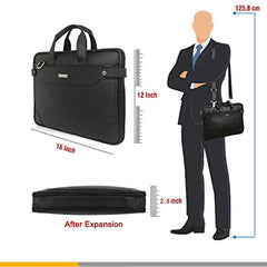 Zipline Laptop bags for men office use | Faux Leather Laptop Bag for Man - Fits 14/15.6/16 inch Laptop, Macbook, Macbook Pro Messenger Bags for Mens (1-Tan Bag)