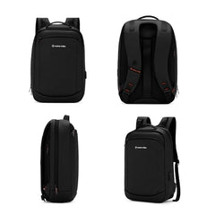 Nasher Miles Madison Passenger Workpack 22 Liters Water Resistant, Padded, Premium Reversed Polyester Black Yellow Laptop Backpack | USB charging| Unisex | Ideal For Office (Black & Yellow)