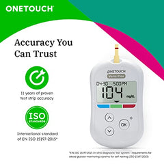 OneTouch Verio Flex glucometer with 10+50 Test Strips | Sync your results with OneTouch Reveal mobile app| Simple & accurate testing of blood sugar | Includes 10 Sterile Lancets + 1 Lancing device