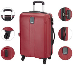 Safari Thorium Neo 8 Wheels Spinner Set of 3 Trolley Bags, Hard Case Polycarbonate, 360° Wheeling Carry on & Check-in Luggage for Men & Women, Suitcase for Travel, Trolley Bags for Travel, Dusk Green
