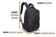 Wildcraft Polyester Stylish 25.6 Liters Multi-Colour 4 Compartment Laptop Backpack (Black)