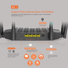 Tenda AC5 V3 AC1200 Wireless Dual Band WiFi Router, Speed Up to 867Mbps/5GHz + 300Mbps/2.4GHz, IPV6, Parental Control, Support Guest Network, 4*6dBi Externe Antennen (White)