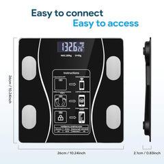 AccuTrust Digital Smart Weighing Scale with Bluetooth App, Body Fat Analyzer Weight Machine, BMI Monitor, Body Composition Scale, 180kg Capacity, High Precision Sensors