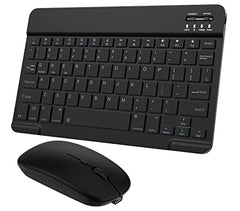 TOHAKATA Ultra-Slim Bluetooth Keyboard and Mouse Combo, Black Portable, Rechargeable, Wireless, Compatible with Android Tablet Cell Phone Samsung iPhone iPad