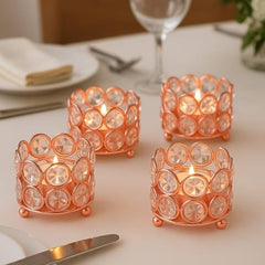 CentraLit Tealight Candle Holder Votives Bowl Iron Artware for Home Decoration, Christams Diya Diwali Decoration Lights Centerpieces for Wedding Home Party Table Decor (Gold (Pack of 10))