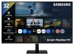 Samsung 32" (80 cm) 4K M7 Vision AI Smart Monitor|UHD 3840 x 2160|Smart TV Experience with AI|Type-C|Apple AirPlay|Gaming Bar|Remote|Speakers|Wi-Fi|Bluetooth|AI Picture & Sound|LS32FM701UWXXL|White