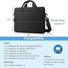 hirTa Ship 17.3 inch Laptop Messenger Sleeve Case Cover (Charcoal Black)