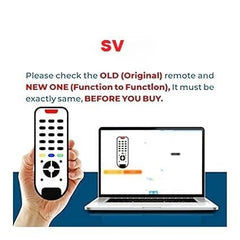 SV Remote Control Compatible with Acer 139 cm (55 inches) Advanced I Series 4K Ultra HD Smart LED Google TV, AR55GR2851UDFL (Black) (Please Match The Image with Your Old Remote) Without Voice