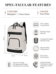 FUR JADEN Laptop Backpack With 15.6 Inch Laptop Compartment | Water Resistant For College School Work for Men & Women | With USB Charging Port