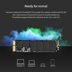 Transcend 960GB Internal SSD for MacBook, JetDrive 825, Thunderbolt 10 Gb/s, AHCI PCIe Gen3 x2, 5 Yrs. Warranty