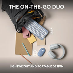 Logitech Pebble 2 Combo, Wireless Keyboard and Mouse, Quiet and Portable, Customisable, Logi Bolt, Bluetooth, Easy-Switch for Windows, macOS, iPadOS, Chrome -