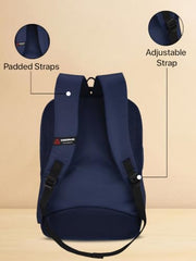 Cosmus Atomic Dx 3 Compartment Large Laptop Bag Black Navy Blue Polyester Laptop Backpack