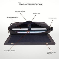 WildHorn Genuine Leather Laptop Messenger Bag for Men | Stylish Office Bag with a Padded Laptop Compartment & Adjustable Strap | Designed to Fit Laptops up to 14 Inches | Backed by a 1-Year Warranty