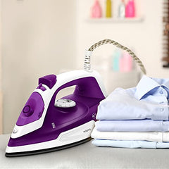 Wipro Elato GS 105 Brevia 1300 Watt Steam Iron With 180 Ml Water Tank | Anit-Drip Protection | Anti Bacterial German Weilburger Dual Coated Soleplate| Vertical & Horizontal Steaming| 2 Year Warranty