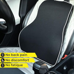 Grin Health Mini Back Support Cushion for Lumbar Support & Back Pain Relief, Backrest for Car Seat, Lower Back Cushion for Office Chair, Driving, Travel Backrest Pillow