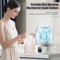 Mini Laundry Machine 1.5L Portable Laundry Machine and Spinner for Baby Clothes, Underwear, Socks; Ideal for Travel, Dorms, Camping