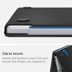 Spigen Urban Fit Designed for New MacBook Pro 14 inch Hard Shell Case with M4/Pro/Max (2024) and M3/M2/M1/Pro/Max (2023-2021) - Black