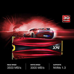 XPG ADATA GAMMIX S70 Blade M.2 NVME 1TB PCIe Gen4x4 2280 Internal Solid State Drive/SSD, Read/Write Speed Up to 7,400/6800 MB/s - (AGAMMIXS70B-1T-CS) Compatible with PC, Laptop and Play Station 5