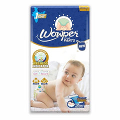 Wowper Easy Pants Baby Diaper | Medium Size Diapers | Diapers with Wetness Indicator | Upto 12 Hrs Absorption | 7-12 Kg | 34 Counts