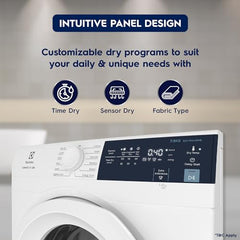 Electrolux 7.5Kg Vented Dryer Machine for Clothes, Reverse Tumbling, Smart Sensors, Colour Care, Drying Only - No Washing Function, UltimateCare 300, EDV754H3WB, White