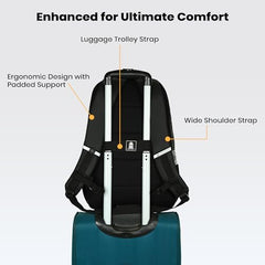 HOT SHOT QUANTUM_1355| 35 L unisex laptop backpack |15.6 inch|Detachable Key Ring,|Trolley sleeve|laptop bag for men|office & college|bag for men & women