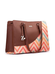 ZOUK Office Essential Bag | Jute | Vegan Leather Handcrafted Tote Bag With Double Handle Shoulder Strap | Bristel