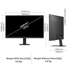 LG 27U631A 27 Inch (68.47 cm) QHD (2560x1440) IPS PC Monitor with HDR10, Flicker Safe, HDMI, DP, HP Output USB-C (15W PD), 100Hz 5ms (GtG), Tilt Adjustable, 3-Side Virtually Borderless Design sRGB 99%