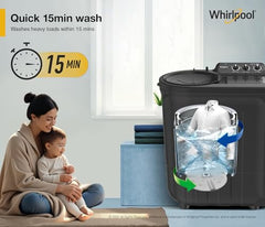 Whirlpool 7.5 Kg 5 Star Magic Clean Semi-Automatic Top Loading Washing Machine (MAGIC CLEAN 7.5 GREY DAZZLE, Fast Drying)