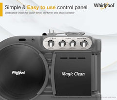 Whirlpool 8 kg 5 Star Semi-Automatic Top Loading Washing Machine (MAGIC CLEAN 8.0 GREY DAZZLE,2x Drying Power)