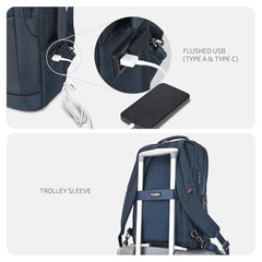 VIP Legacy 17 Inch Convertible Laptop Backpack 25L | Water-Resistant with USB Charging Port | Padded Laptop Sleeve, 3 Compartments, Front Organizer | Office & Travel Backpack for Men & Women (Black)