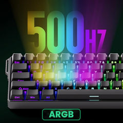 MONSGEEK FUN60 Pro Rapid Trigger Gaming Keyboard 16k Scan Rate SP Magnetic Switch HE Keyboard Wired 60% Black Shine-Through (Glare Magnetic Switch)
