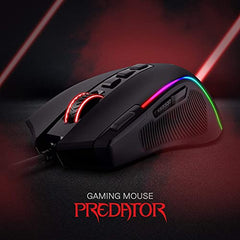 Redragon M612AK PRO RGB Gaming Mouse, 8000 DPI Wired/Wireless Optical Mouse with 9 Programmable Buttons & 7 Backlit Modes, BT & 2.4G Wireless, Software Supports DIY Keybinds Rapid Fire Button
