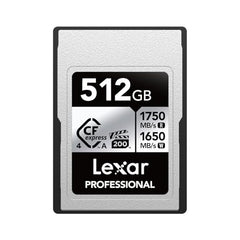 Lexar Professional Silver Series CFexpress 4.0 Type A Card 512GB, CFe Card up to 1750MB/s Read, VPG200, 8K Video CF Card, Memory Card Compatible with Sony Alpha and Sony FX Cameras