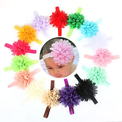 Momisy Headbands Flowers Soft Hairbands for Baby Girls Infants Toddlers- Multicolor-Set of 6