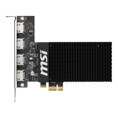 MSI GeForce GT 710 2GD3H 4HDMI Graphic Card - NVIDIA GeForce GT 710 GPU, 2GB DDR3 64-bit Memory, PCI Express Gen 2.0 x1 Interface, Upto 954 MHz
