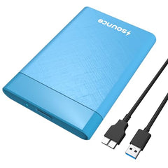 Sounce 2.5-Inch SATA to USB Type-C 3.1 External HDD/SSD Enclosure | 6Gbps UASP Speed | Tool-Free Design | Compatible with 7mm & 9.5mm Drives up to 6TB | Plug & Play | Shockproof Portable Case (Type C)