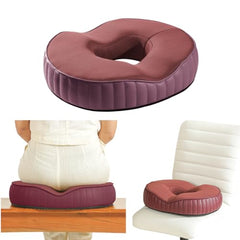 The White Willow Donut Pillow – Medium Firm HR Memory Foam Coccyx Seat Cushion for Tailbone, Hemorrhoid & Piles Pain Relief – Car & Office Chair – Above 60KG – Classic Black