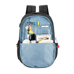 Aristocrat Hype 33L Laptop Backpack (Upto 17"), 2 Compartments, Grey | Spacious, Front & Side Pockets, Padded Straps, Premium Fabric & Zipper, Office/ College Bag, Unisex, 1-Year Global Warranty