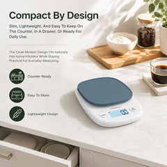 HomeBasic Digital Kitchen Weighing Scale 5kg | Food Weighing Machine, Weight Scale for Food, ±1g Accuracy, Multi-Units (g/oz/lb/ml), Tare Function, Waterproof Platform for Cooking, Baking & Diet