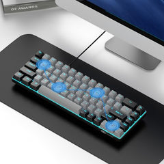 MageGee Portable 60% Mechanical Gaming Keyboard, MK-Box LED Backlit Compact 68 Keys Mini Wired Office Keyboard with Blue Switch for Windows Laptop PC Mac - Blue/White