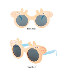 SYGA Polarized Kids Goggles, Modern Stylish Eyewears For Boy's And Girls, Pig Style - Black Pack Of 1
