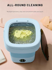 Portable Washing Machine, 16L Mini Washing Machine With Spin Basket, Small Portable Washer Machine Suitable for Underwear Small Clothes Dryer Deep Cleaning (HL5)
