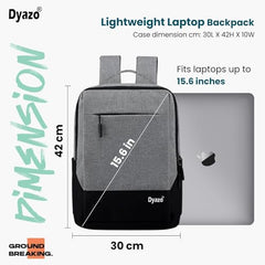Dyazo 30 L Slim Business Laptop Backpack Casual Design Water Resistant Backpack for laptops for 15.6 inch laptop (Black)